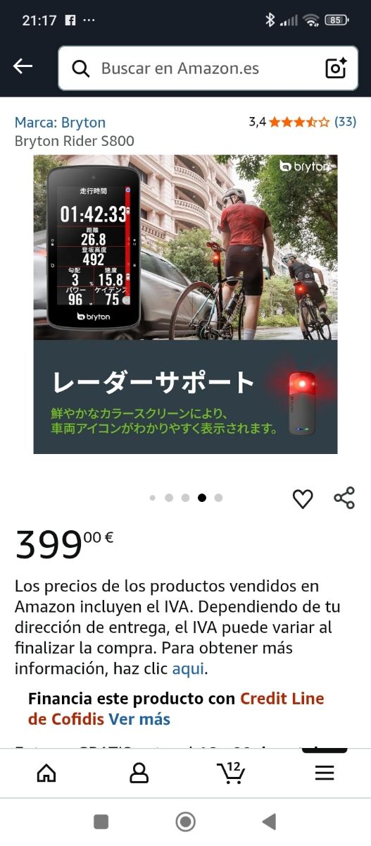 Bryton Rider S800 Ciclocomputador GPS