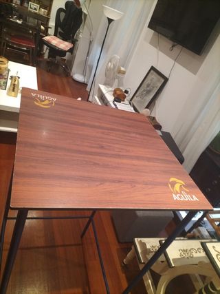 Mesa alta bar madera y metal