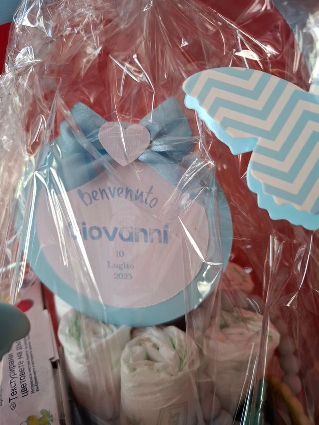 Torta di pannolini personalizzata nascita