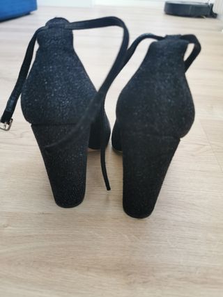 Zapatos fiesta piel negros Massimo Dutti T36