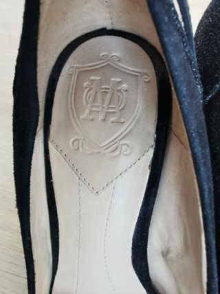 Zapatos fiesta piel negros Massimo Dutti T36