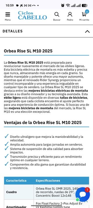Bicicleta Orbea