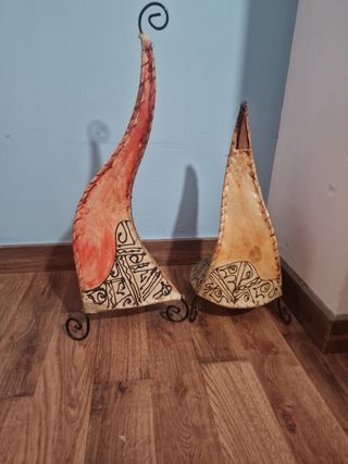 Lámparas Tunecinas Cuero y Metal