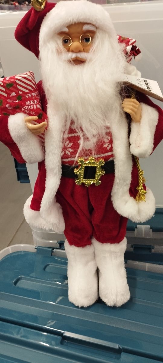 Muñeco Papa Noel Navidad Tela Fleece mide 60 centí