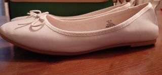 Manoletinas blancas talla 35