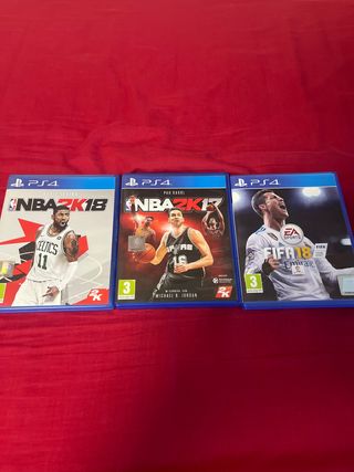 Pack 3 Videojuegos PS4 FIFA 18, NBA 2K17, NBA 2K18