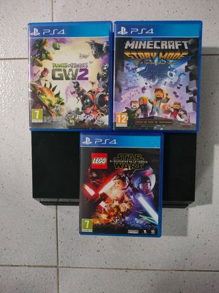 PS4 PlayStation 4 + 3 Juegos