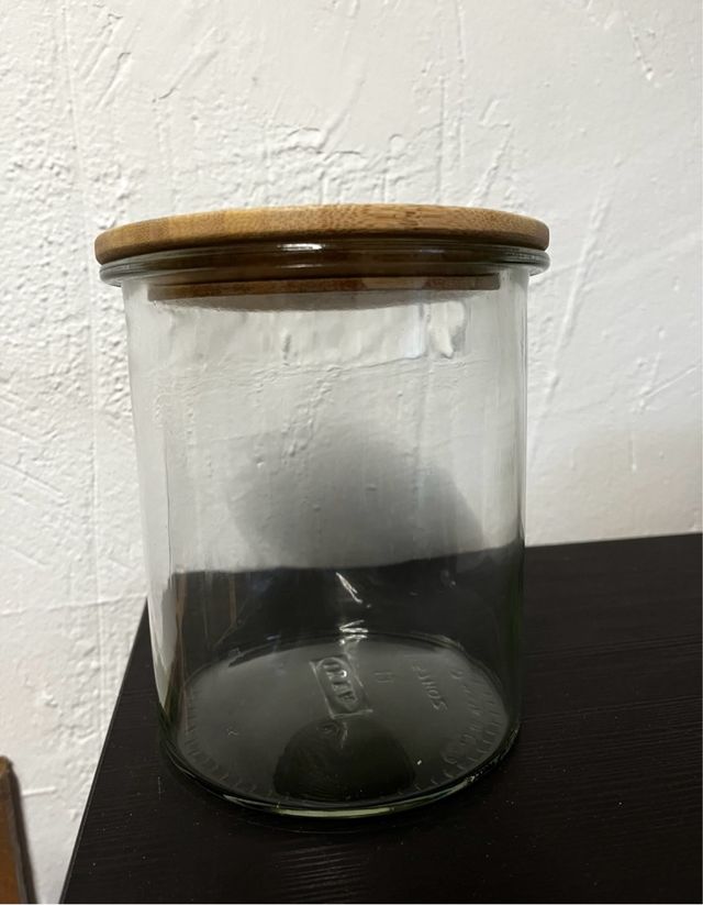 Tarro de cristal con tapa de bambú 1.7L