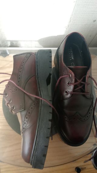 Zapatos Oxford Inglés Marrones Geox