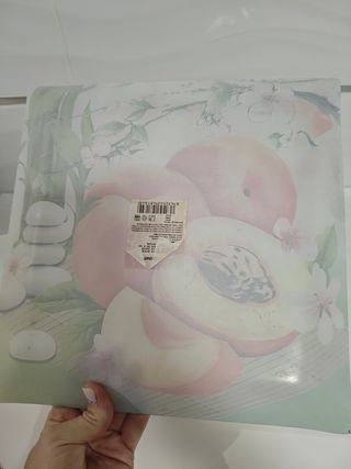 Plato decorativo, frutero melocotones