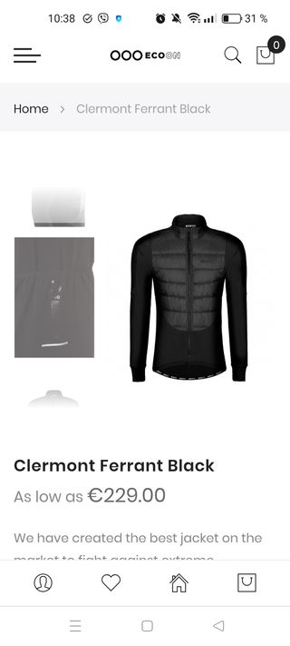 Chaqueta ciclismo ECOON acolchada negra