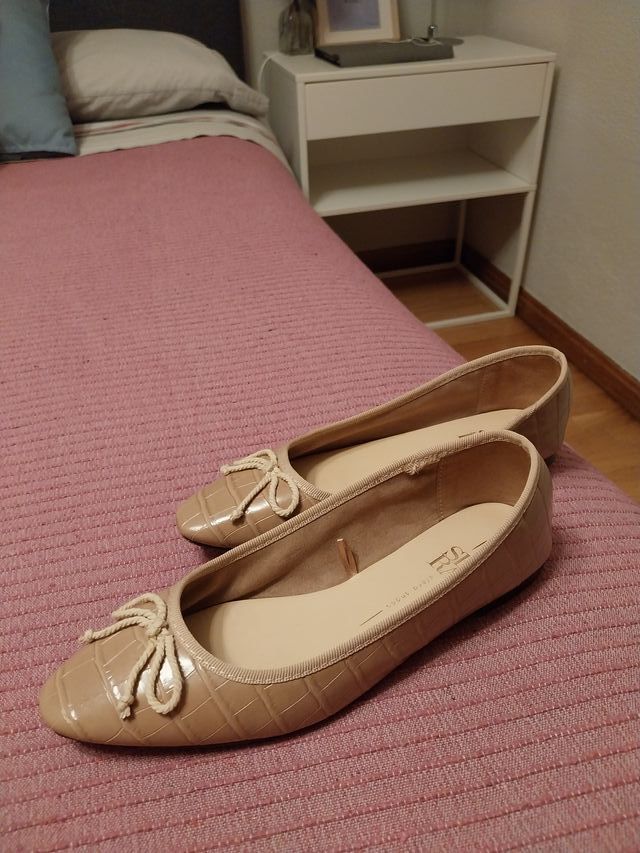Manoletinas SF RA beige mujer