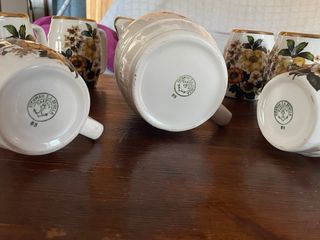 Jarra y Vasos Cerámica La Cartuja Florales