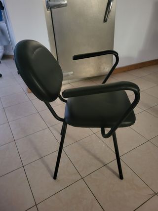 Silla de salón negra dos unidades