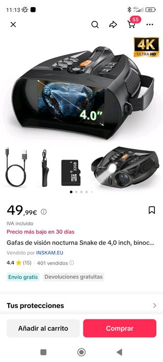 Prismáticos Visión Nocturna
ÚLTIMO PRECIO 
