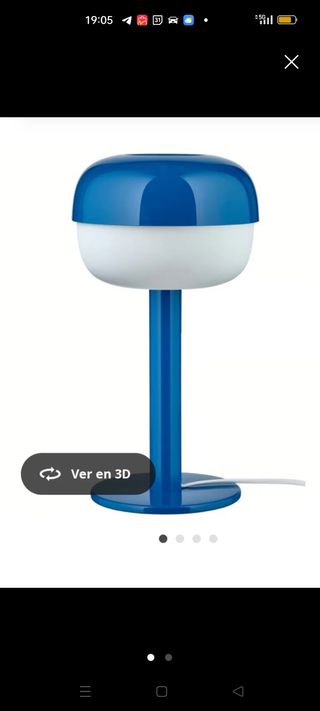 Lámpara azul y blanca nueva a estrenar