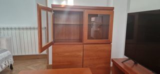 Aparador Cerezo 4 Puertas Cristal
