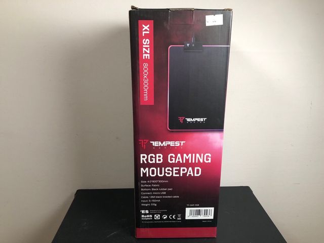Alfombrilla Gaming RGB Tempest XL