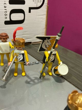 lote 4 unicornio caballeros playmobil