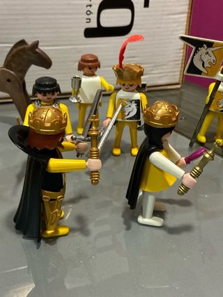 lote 4 unicornio caballeros playmobil