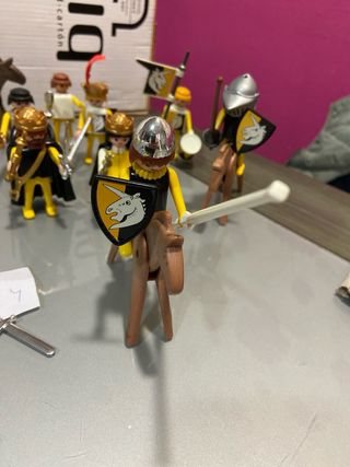 lote 4 unicornio caballeros playmobil