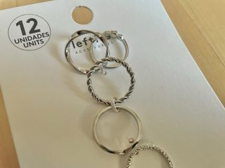 Set 12 anillos plata