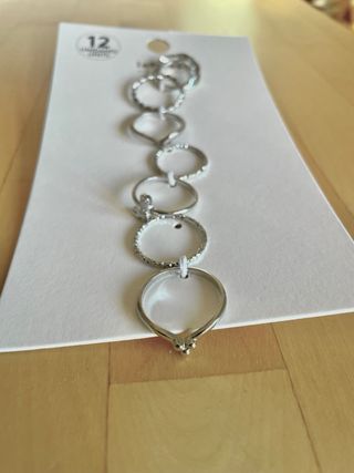 Set 12 anillos plata