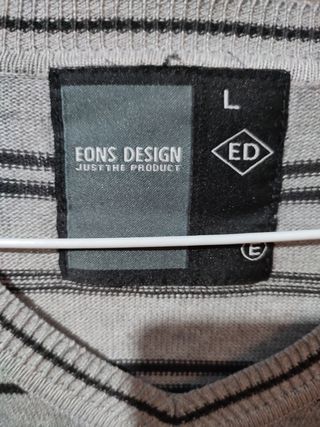 Jersey Eons Design Rayas Gris Talla L