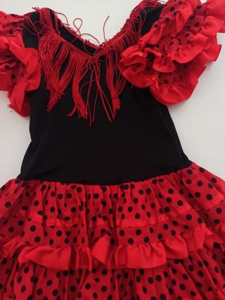 Disfraz Flamenca Niña Rojo y Negro