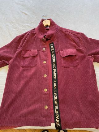 Camisa Karl Lagerfeld Roja Corduroy