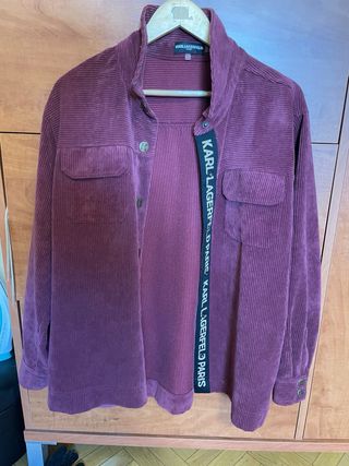 Camisa Karl Lagerfeld Roja Corduroy