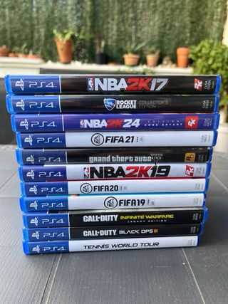 Consola PS4 Slim 1TB + 9 Videojuegos + 2 mandos 