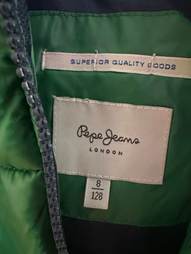 Chaleco Pepe Jeans verde talla 8 años