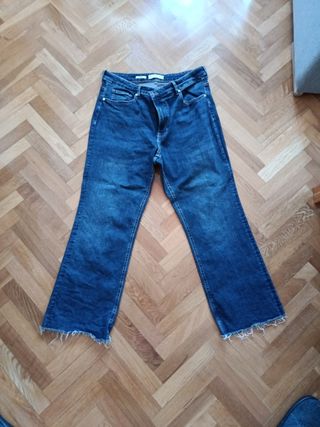 Pantalón vaquero mujer azul recto 