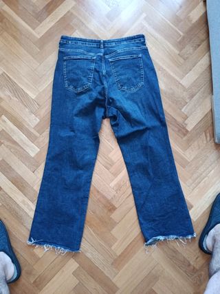 Pantalón vaquero mujer azul recto 