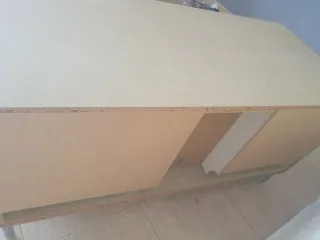Mueble TV Blanco Ikea Cristal Madera