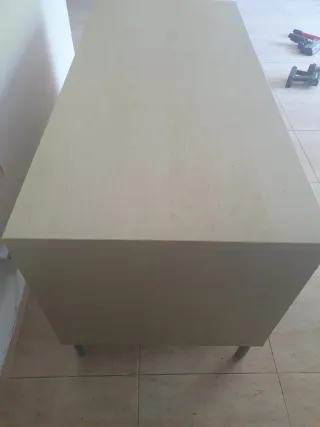 Mueble TV Blanco Ikea Cristal Madera
