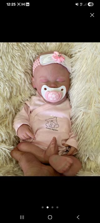 Bebé Reborn Silicona Platino Niña