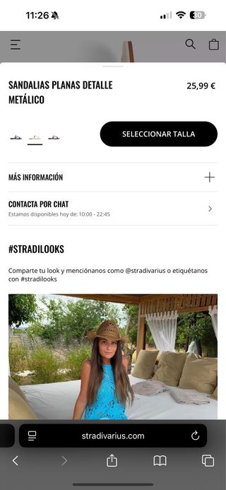 Sandalias Stradivarius Beige y Doradas