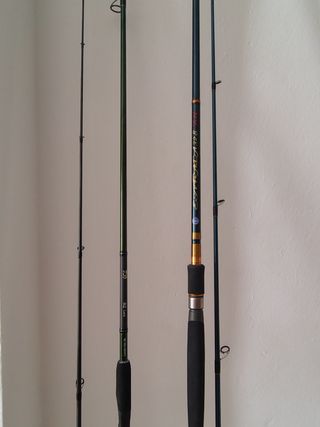 2 Cañas de Pesca Spinning + Carrete Shimano 