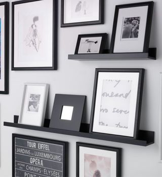 Estantería flotante Ikea negra