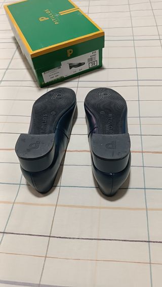 Zapatos Pitillos Piel Azul Talla 39