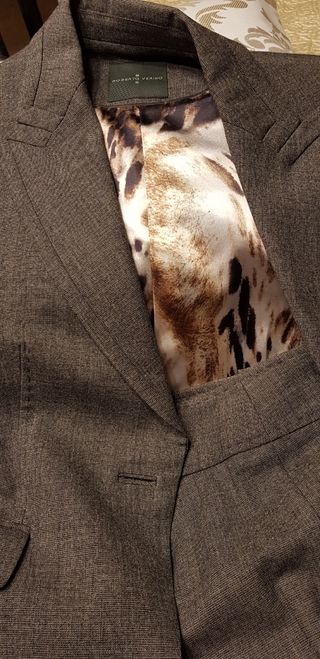 Traje de lana gris Roberto Verino