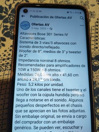 Altavoces Bose marrones