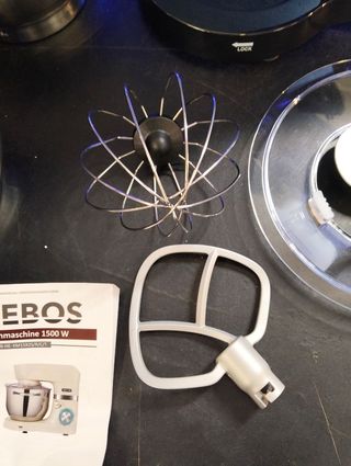 Robot de cocina Arebos 1500W Negro Amasadora 