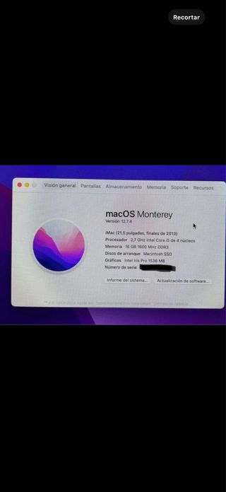 iMac 21,5 Plata