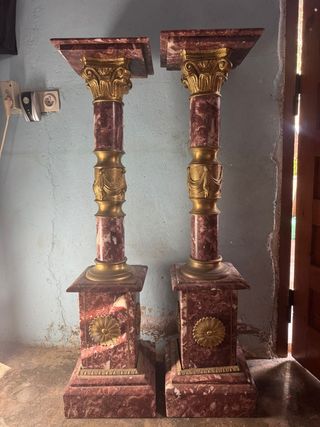 2 Columnas de Mármol Rosa