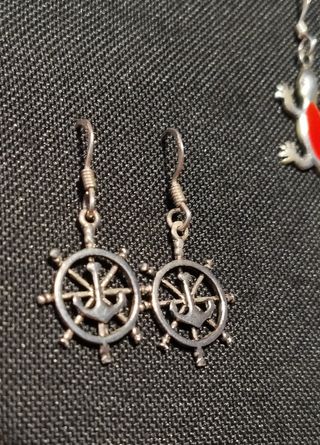 Lote 4 pares pendientes plata 925