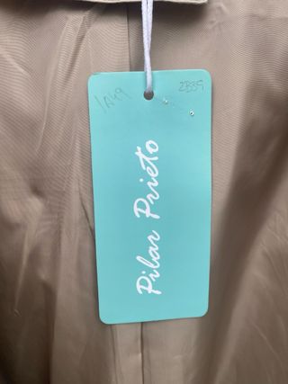 Gabardina Beige Mujer T46 Nueva con Etiqueta. 