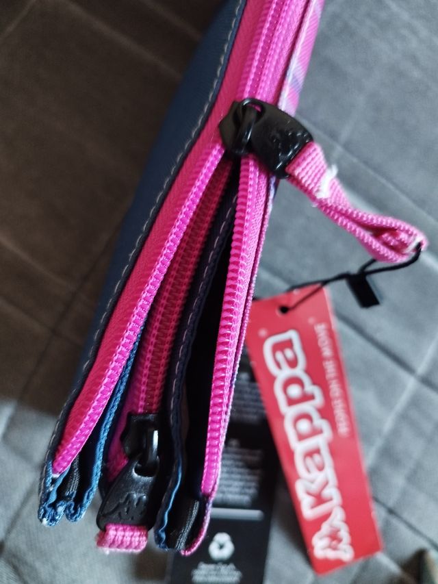 Estuche Kappa cuadros rosa